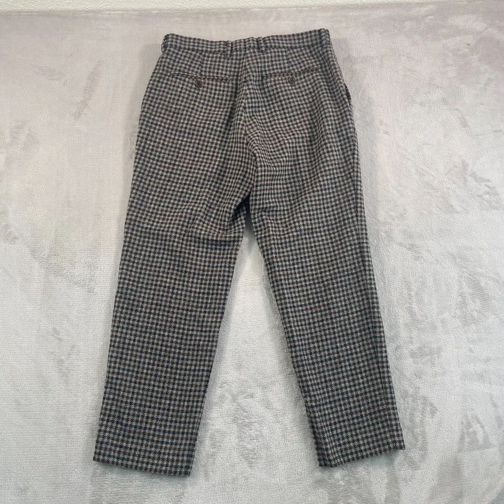 J.Crew Kenmare Trouser Pants Men 31x27 Multi Houndstooth Moon Shetland 100% Wool